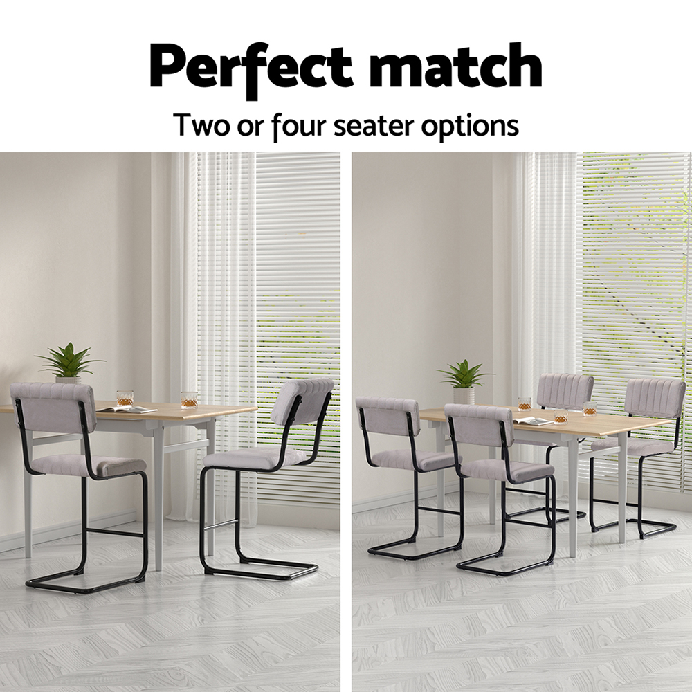 Artiss 2x Bar Stools Velvet Chairs - Image 6