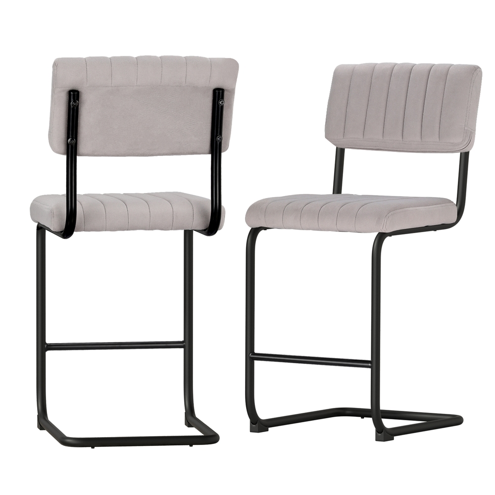 Artiss 2x Bar Stools Velvet Chairs - Image 7