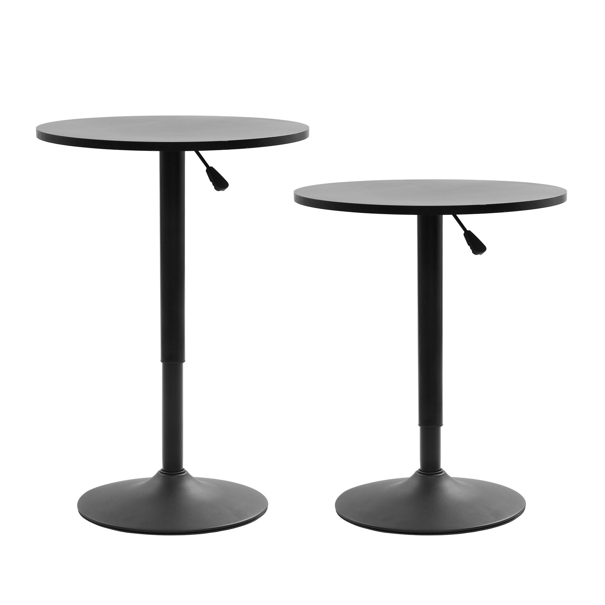 Artiss Bar Stools and Table Set 3PCS Dining Desk Kitchen Chairs Cafe Pub Black - Image 3