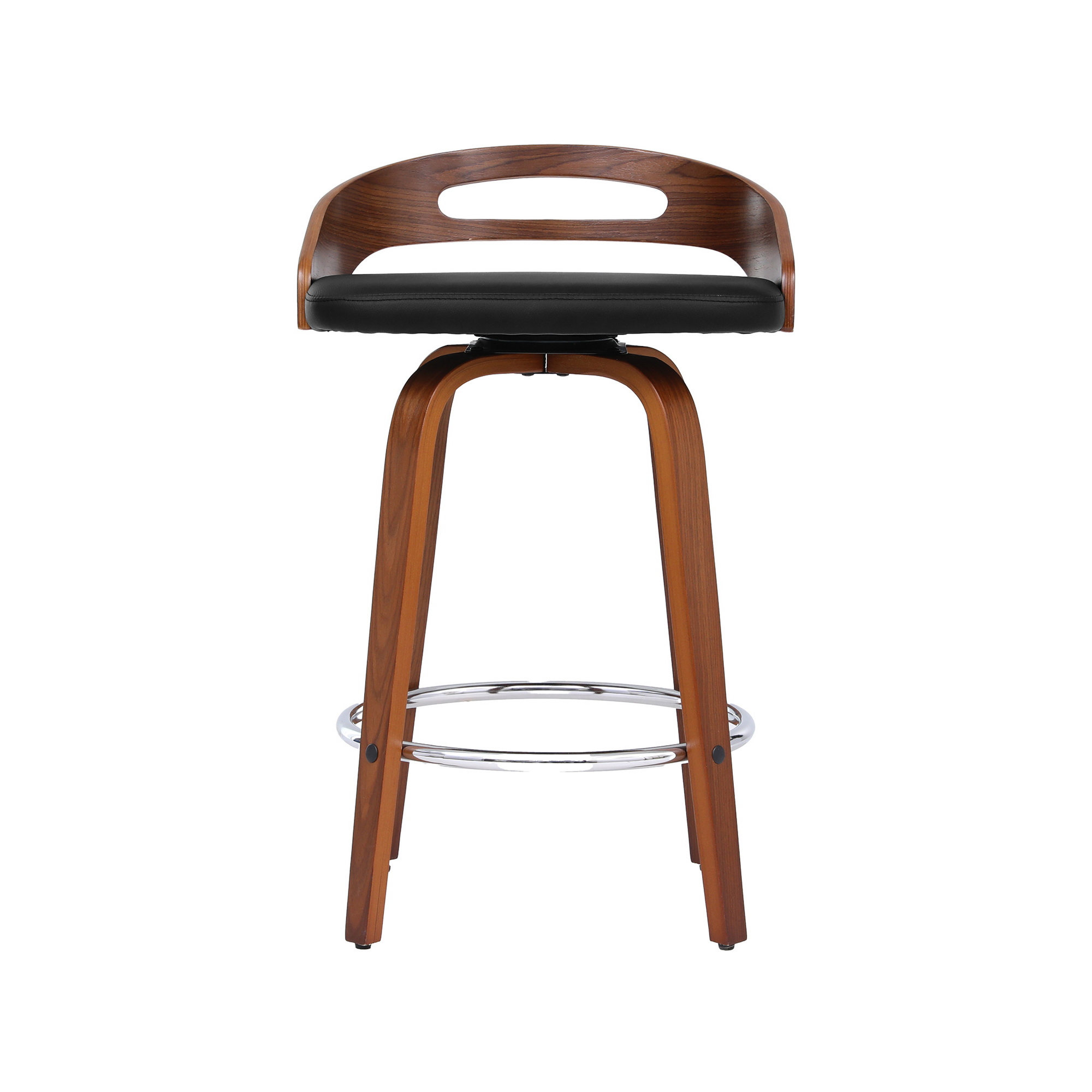 Artiss 4x Bar Stools Swivel Dining Chairs Low Back Counter Seat PU Cushion - Image 3