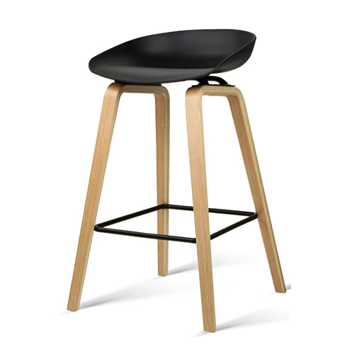 4x Artiss Bar Stools Kitchen Counter Stool Dining Chairs Wooden Black - Image 1