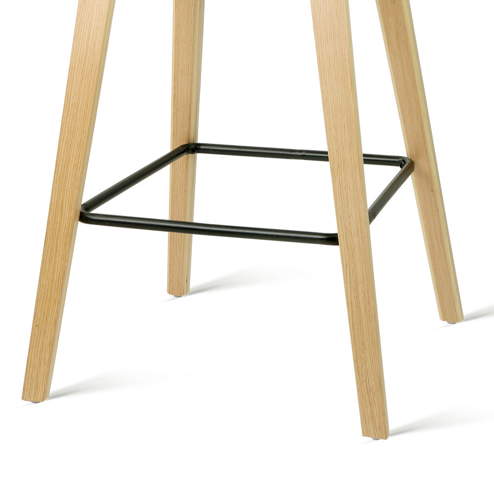 4x Artiss Bar Stools Kitchen Counter Stool Dining Chairs Wooden Black - Image 6