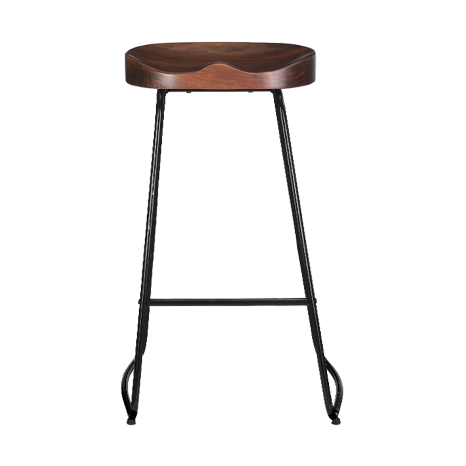 Artiss 4x Bar Stools Tractor Seat 75cm Black - Image 3