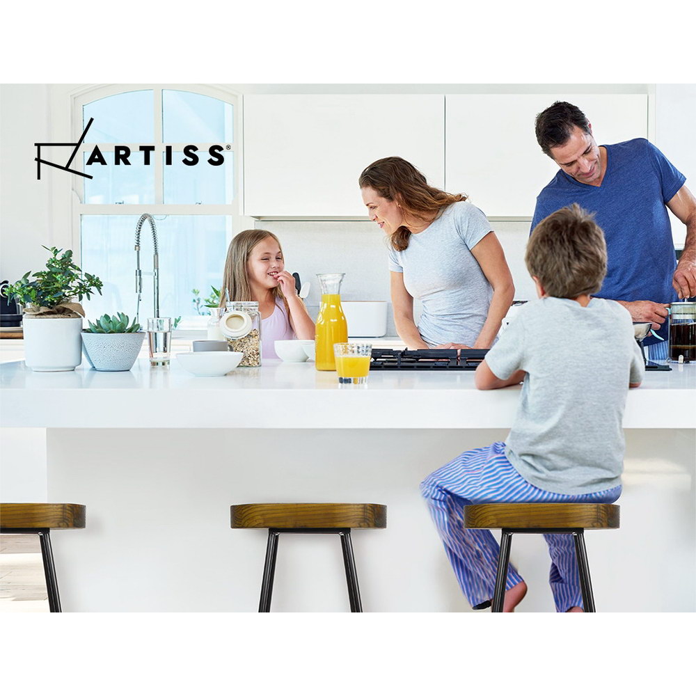 Artiss 4x Bar Stools Tractor Seat 75cm Black - Image 7