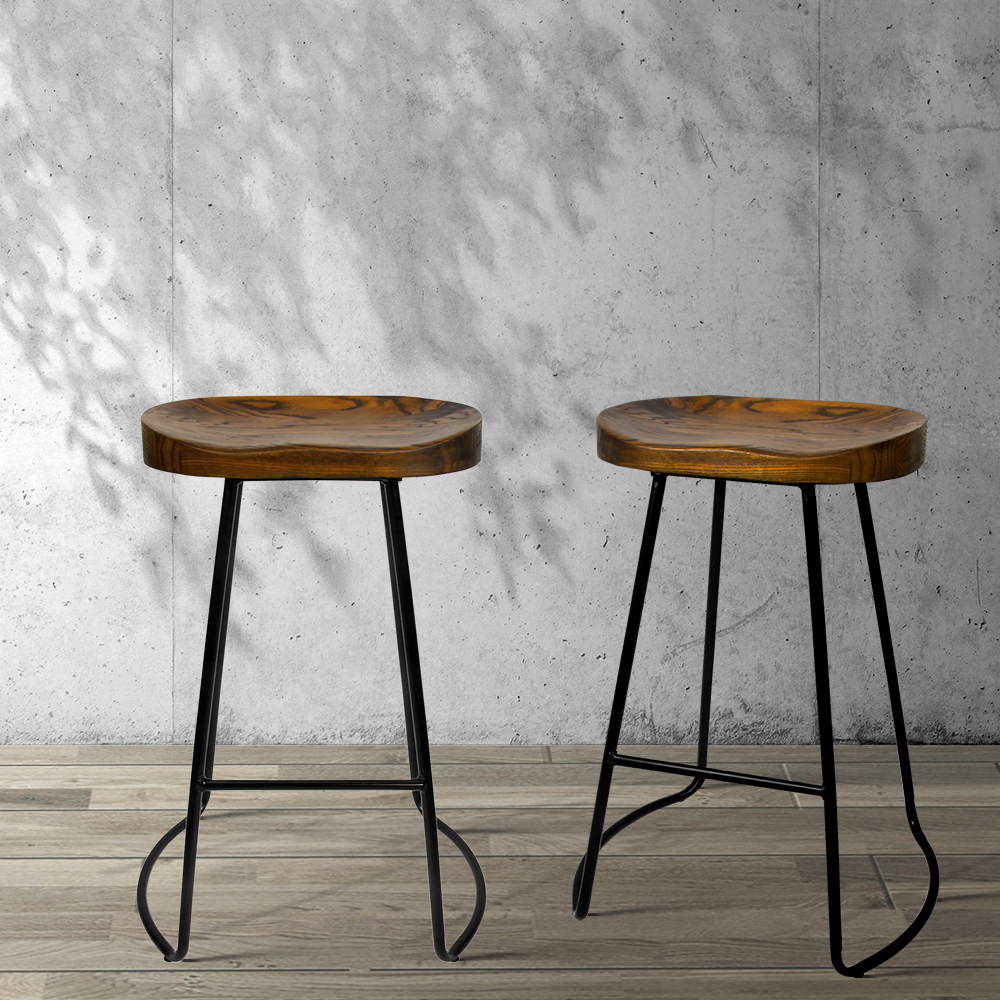 Artiss 2x Bar Stools Tractor Seat 65cm - Image 7