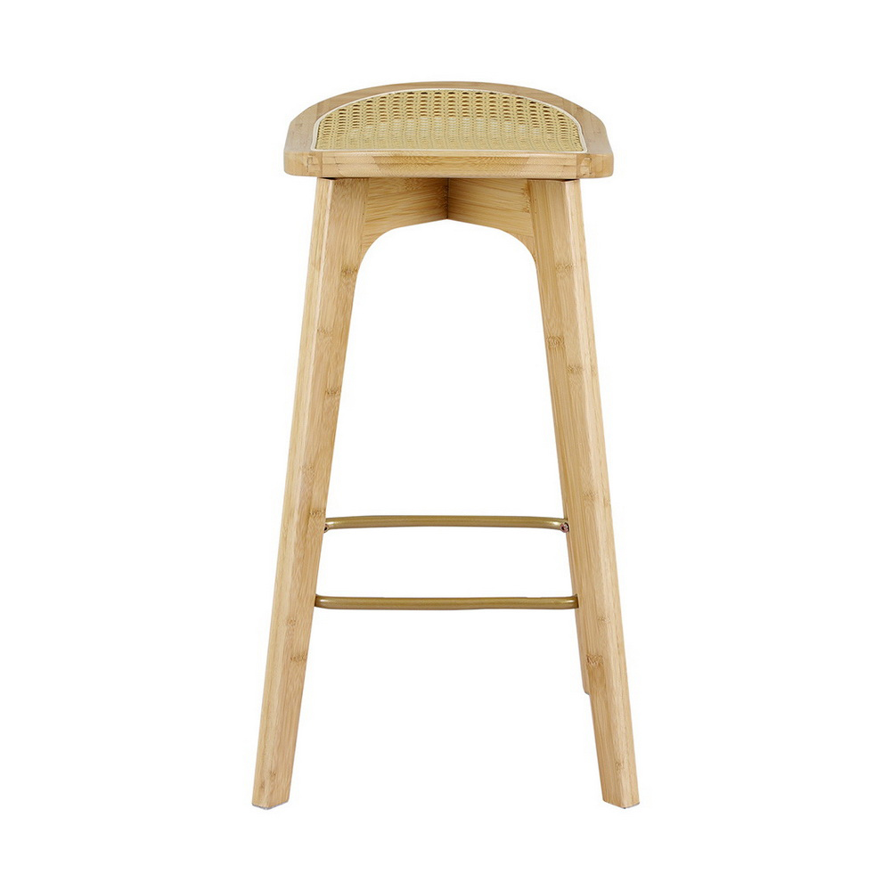 Artiss 4x Bar Stools Bamboo Rattan Stool Counter Chair Kitchen Barstools - Image 3