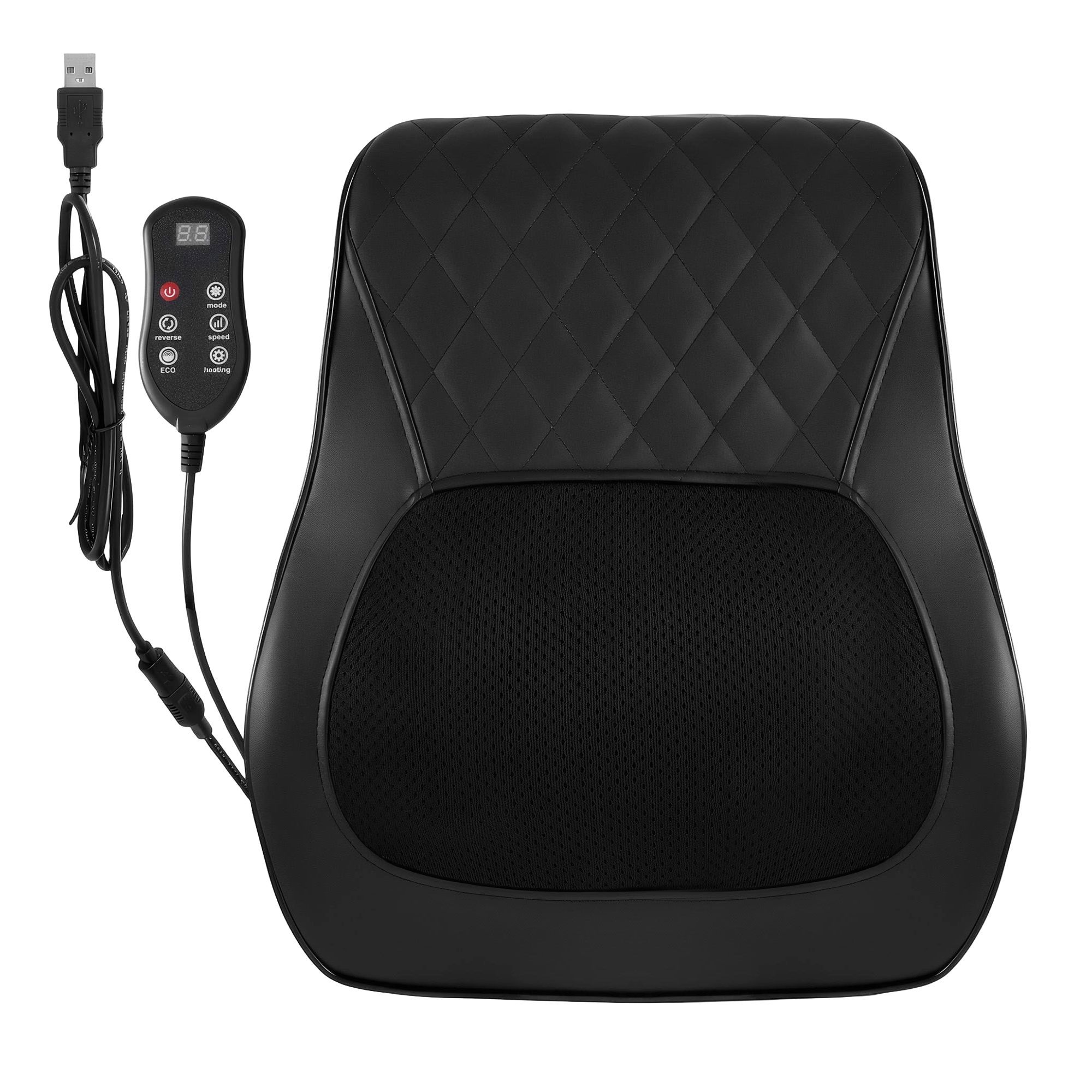 Livemor Back Massager with Heat and Traction, Neck and Shoulder Massage Pillow, Ergonomic Backrest for Office Chair & Sofa, Lumbar Support Cushion with 2-Level Thermal Relief, 6 Modes for Cervical & Full Body Pain Relief, Large - Image 3