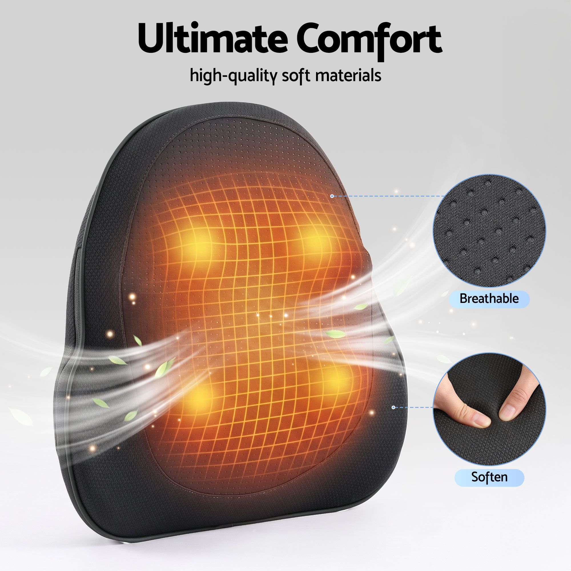 Livemor Back Massager with Heat, Cordless Electric Neck & Shoulder Massager Pillow, 3-Speed Deep Tissue Kneading for Lumbar, Thigh & Calf, Portable Muscle Relief for Home & Office Use - Image 7