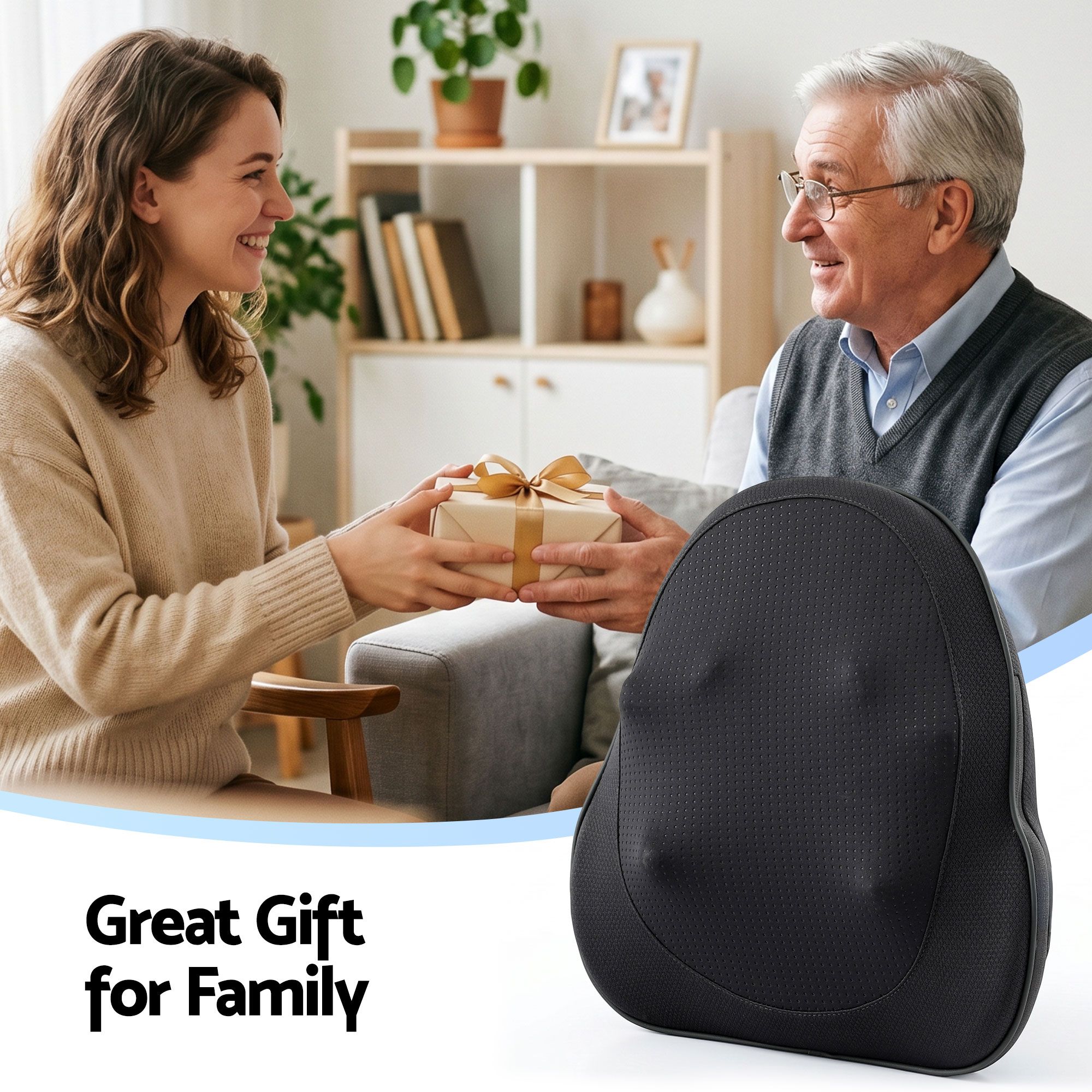 Livemor Back Massager with Heat, Cordless Electric Neck & Shoulder Massager Pillow, 3-Speed Deep Tissue Kneading for Lumbar, Thigh & Calf, Portable Muscle Relief for Home & Office Use - Image 8