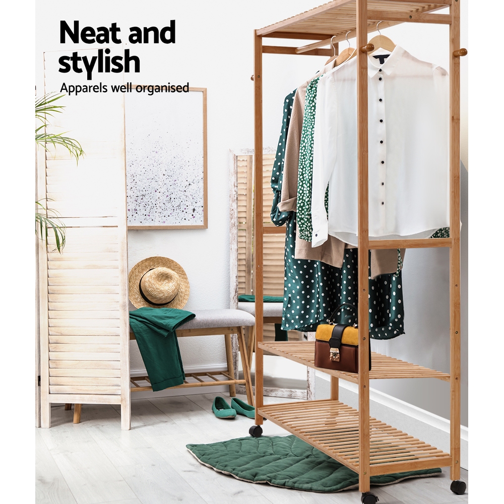 Artiss Wardrobe Clothes Rack Airer Coat Stand Hanger 165cm - Image 5
