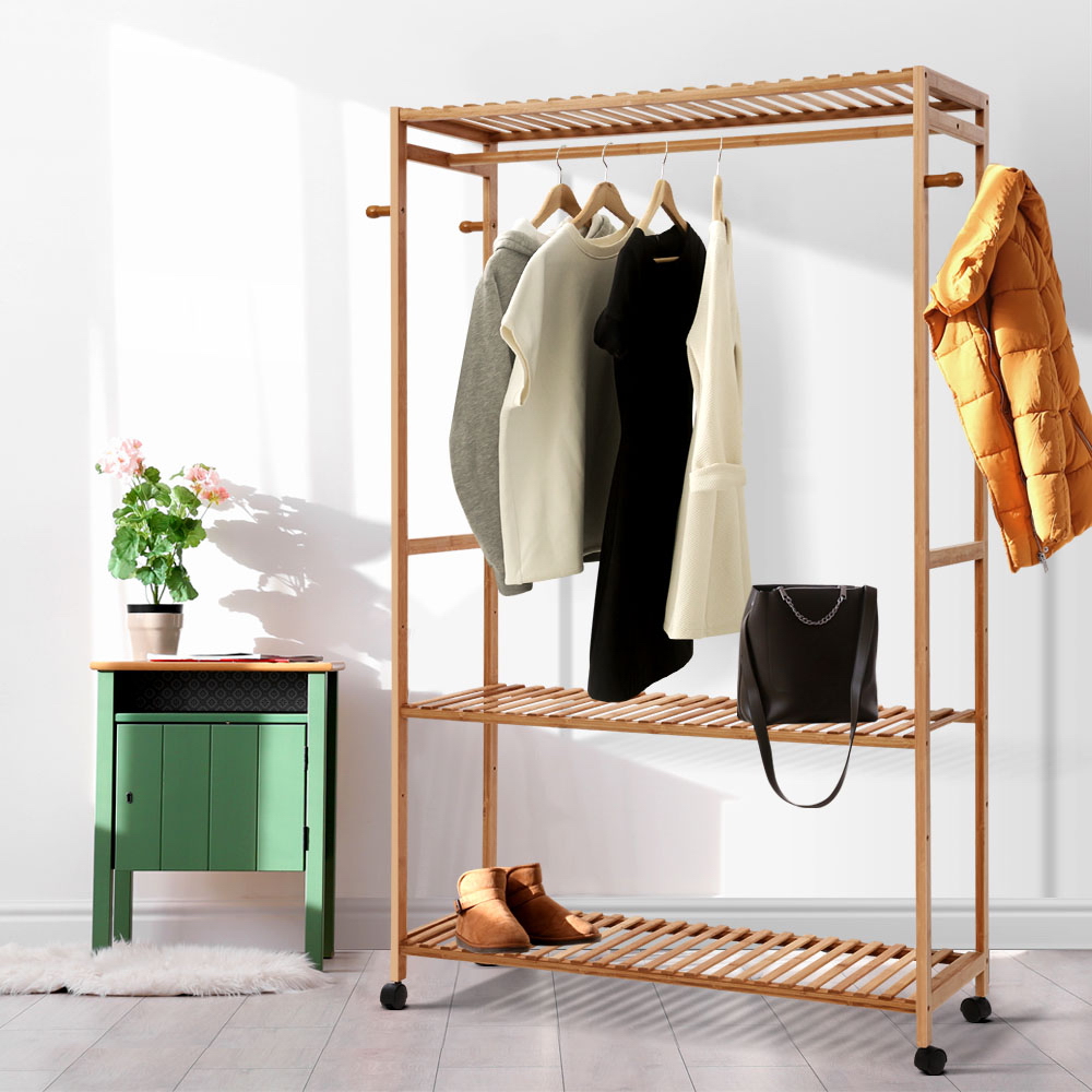 Artiss Wardrobe Clothes Rack Airer Coat Stand Hanger 165cm - Image 8