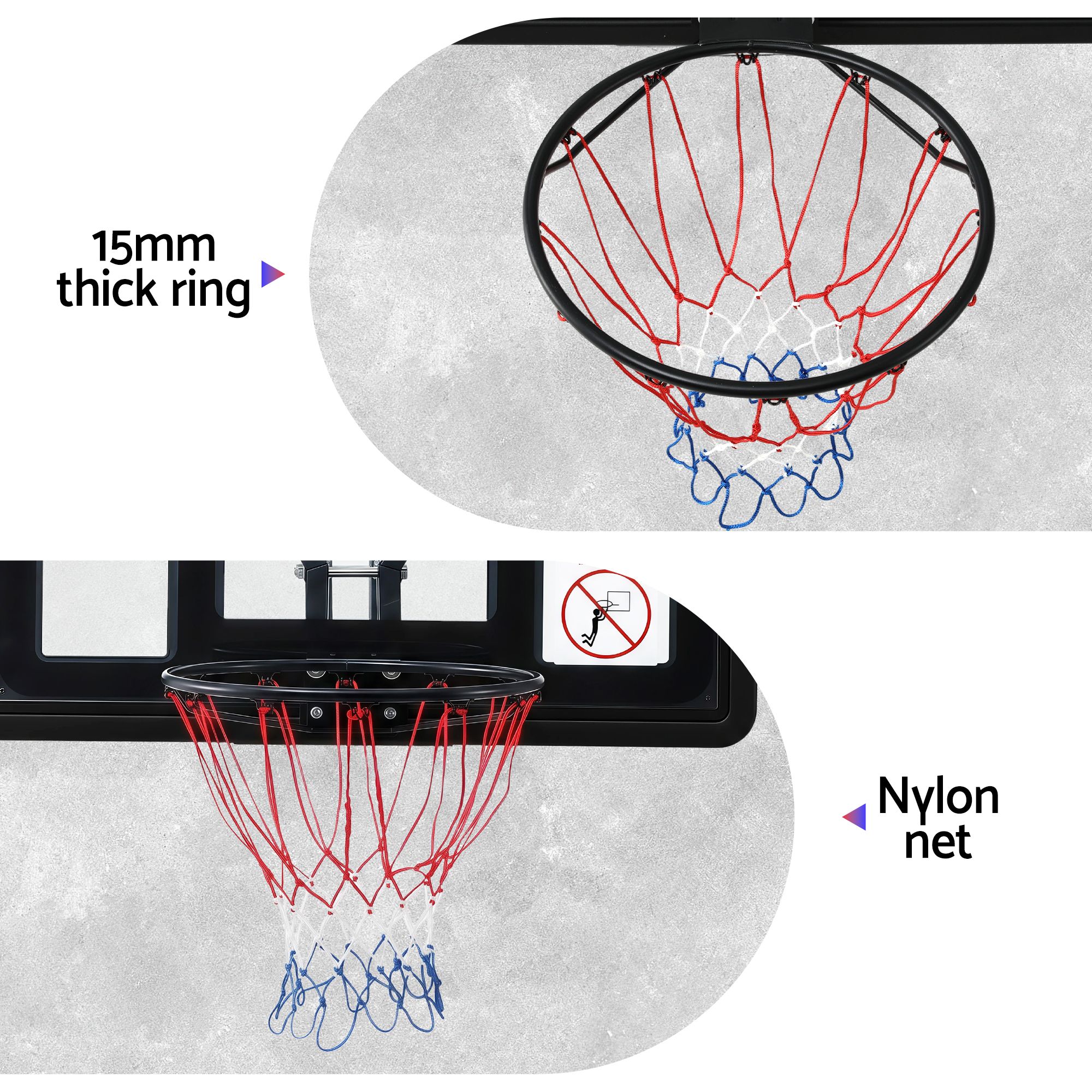 Everfit 43-Inch Wall Mount Kids Basketball Hoop Backboard Indoor Outdoor Sports - Image 8