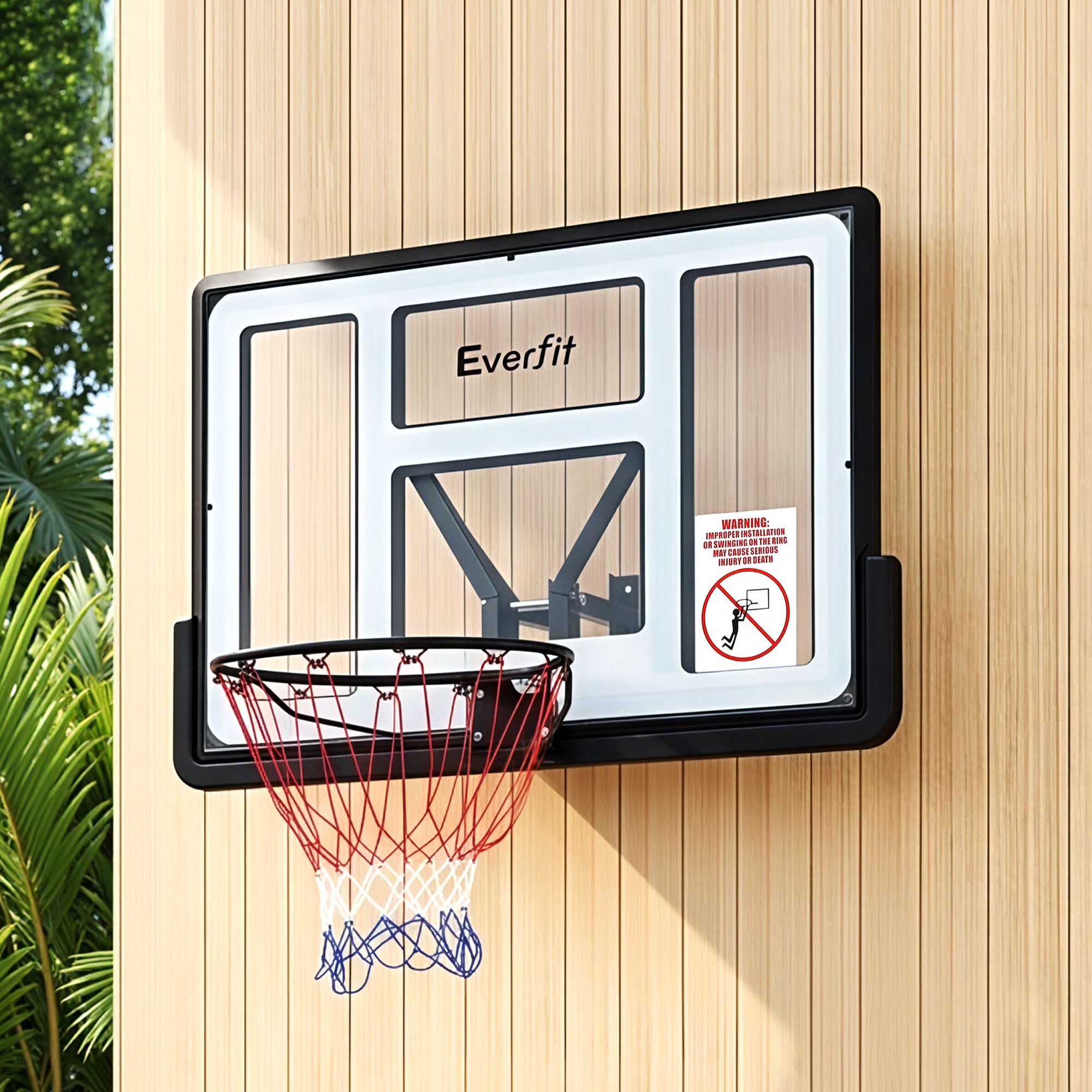 Everfit 43-Inch Wall Mount Kids Basketball Hoop Backboard Outdoor Sports - Image 1