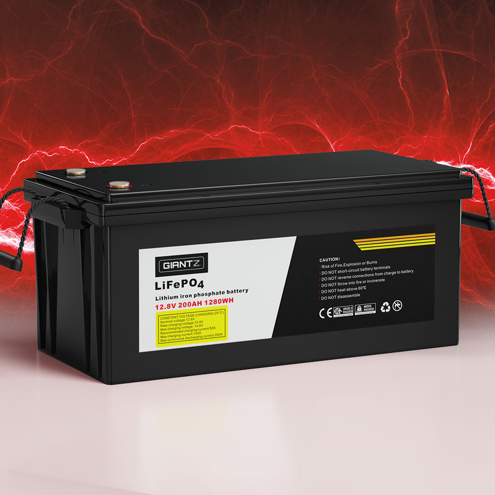 Giantz 12V 200Ah Lithium Battery LiFePO4 Deep Cycle Box Solar Caravan Camping - Image 7