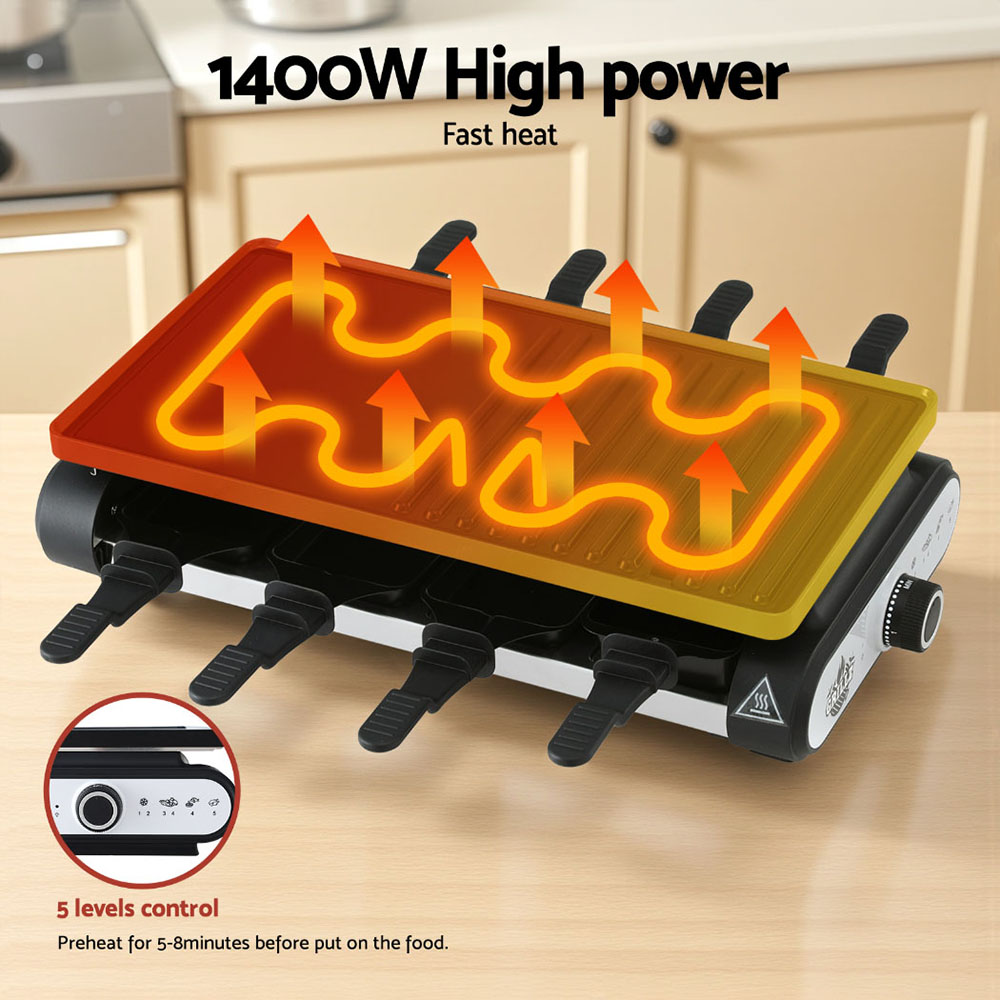Grillz 1400W Electric BBQ Grill w/ 7 Cooking Pans - Image 5