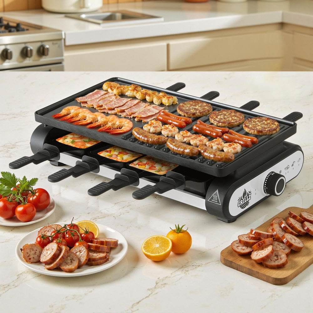 Grillz 1400W Electric BBQ Grill w/ 7 Cooking Pans - Image 7