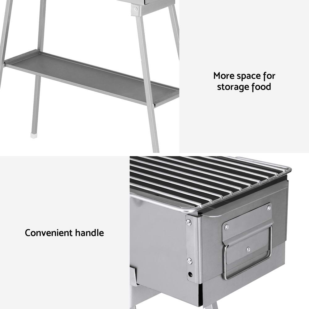 Grillz BBQ Grill Charcoal Smoker Portable Barbecue - Image 5