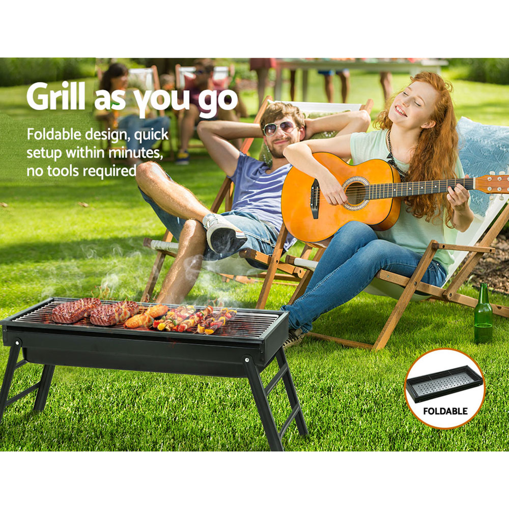 Grillz BBQ Grill Charcoal Smoker Foldable - Image 5