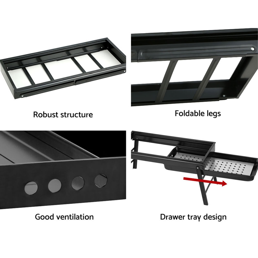 Grillz BBQ Grill Charcoal Smoker Foldable - Image 6