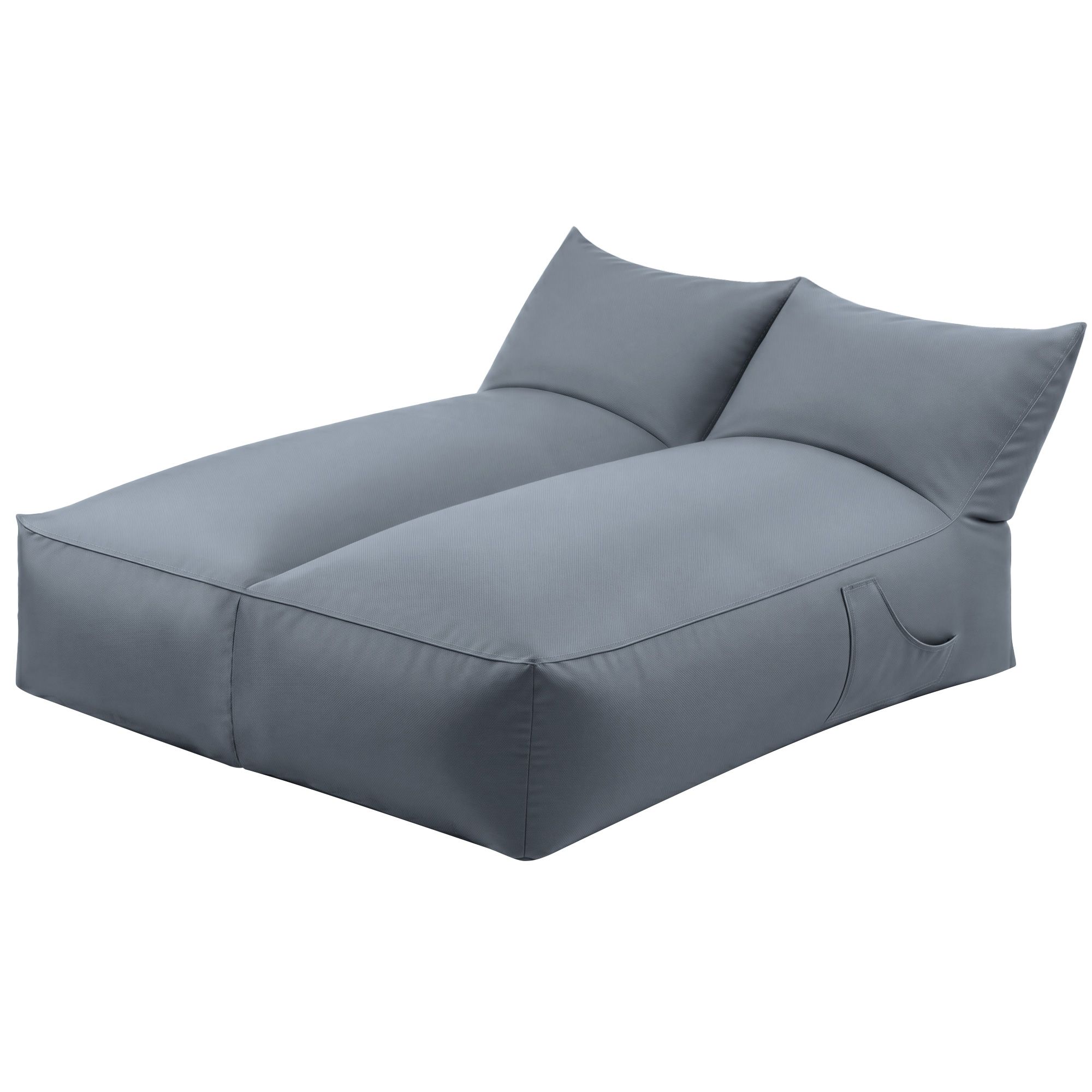 Artiss Outdoor Bean Bag Chair Cover (No Filler) 2 Seater Beanbag Lounge Sofacover Adults Splash-Proof Large Bean Bag Cover for Patio Poolside Relaxing Indoor, Grey - Image 1