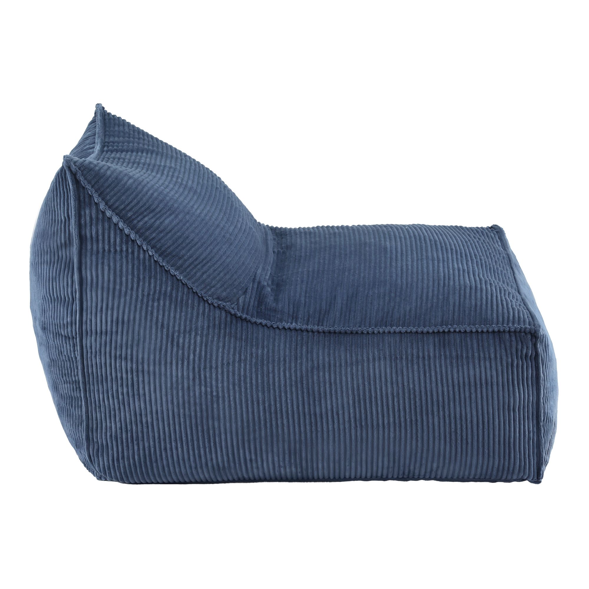Artiss Bean Bag Chair Cover (No Filler) Soft Corduroy Stuffed Animal Storage Bean Bag Cover for Adults, Washable Lazy Sofa Cover for Living Room Bedroom, Blue - Image 3