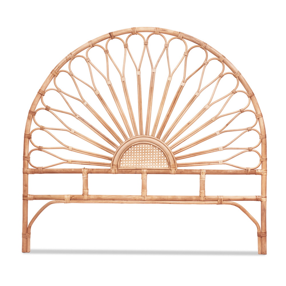 Artiss Bed Headboard Double Bedhead Rattan - MARI Pine - Image 3