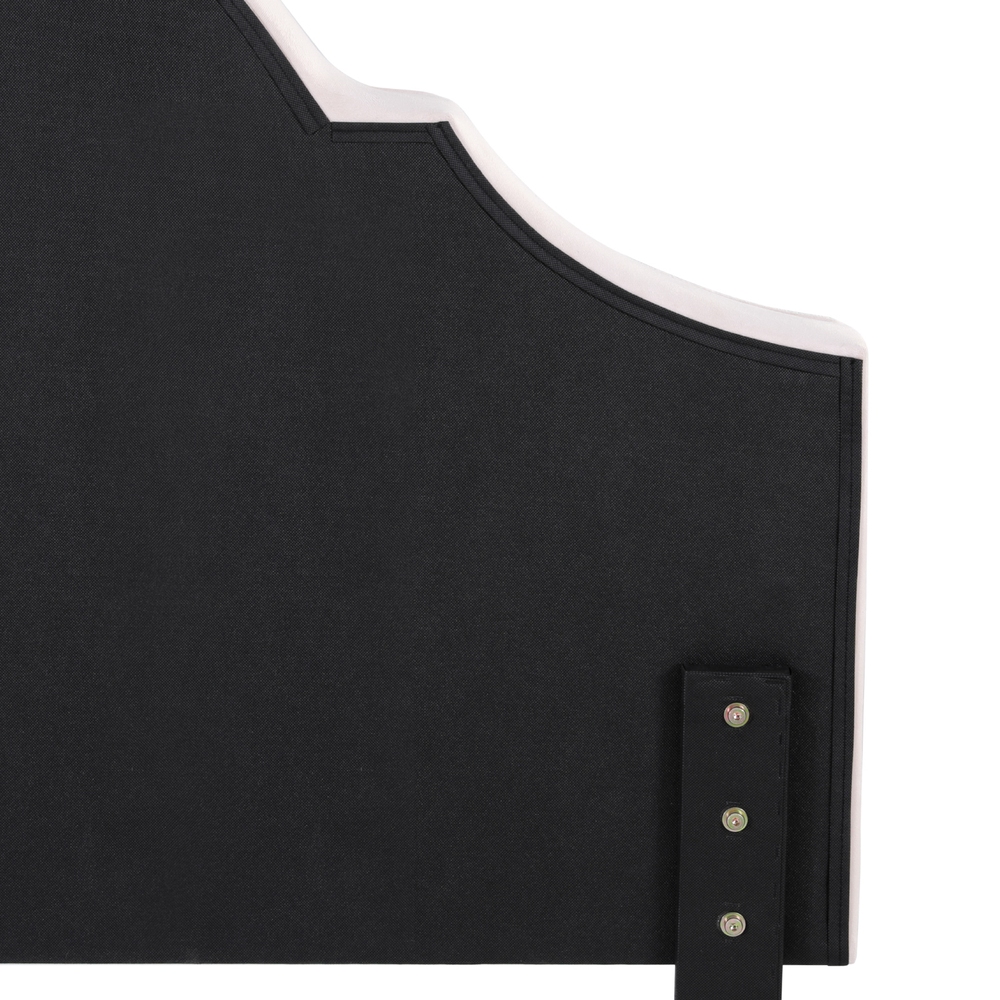 Artiss Bed Frame Bed Head Headboard King Velvet IRIS Beige - Image 3