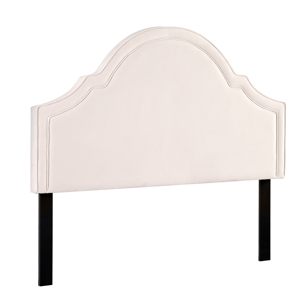 Artiss Bed Frame Bed Head Headboard Queen Velvet IRIS Beige - Image 7