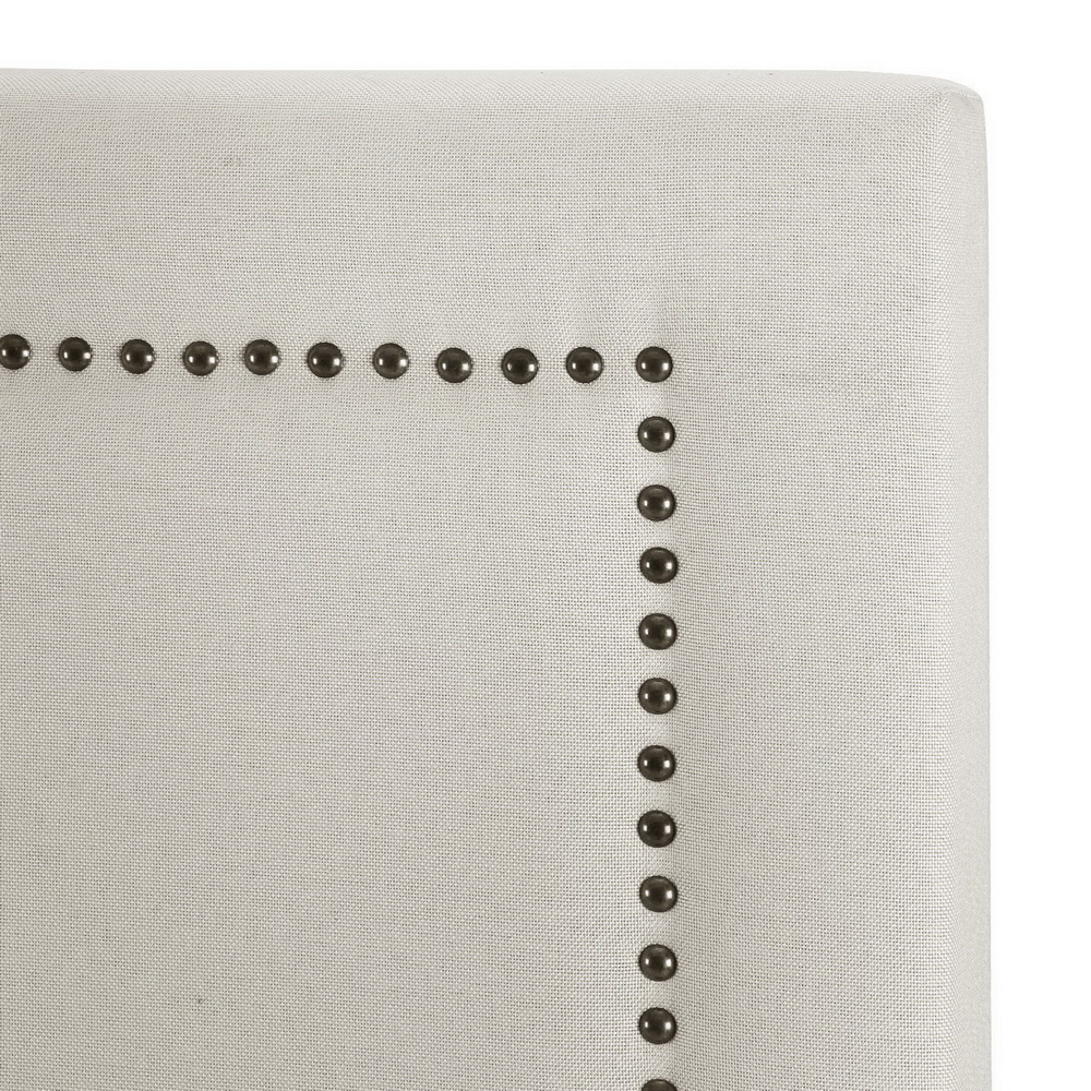 Artiss Bed Frame Bed Head Headboard Queen Fabric - RIVE Beige - Image 3