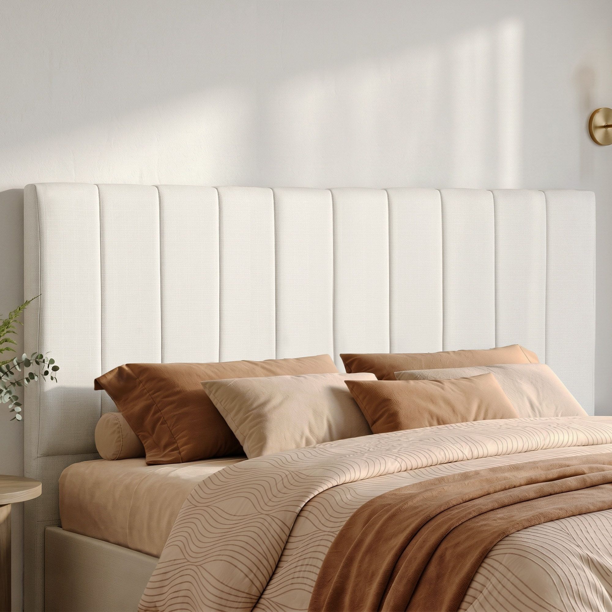 Artiss Bed Head Headboard King Linen 183CM - Beige - Image 1