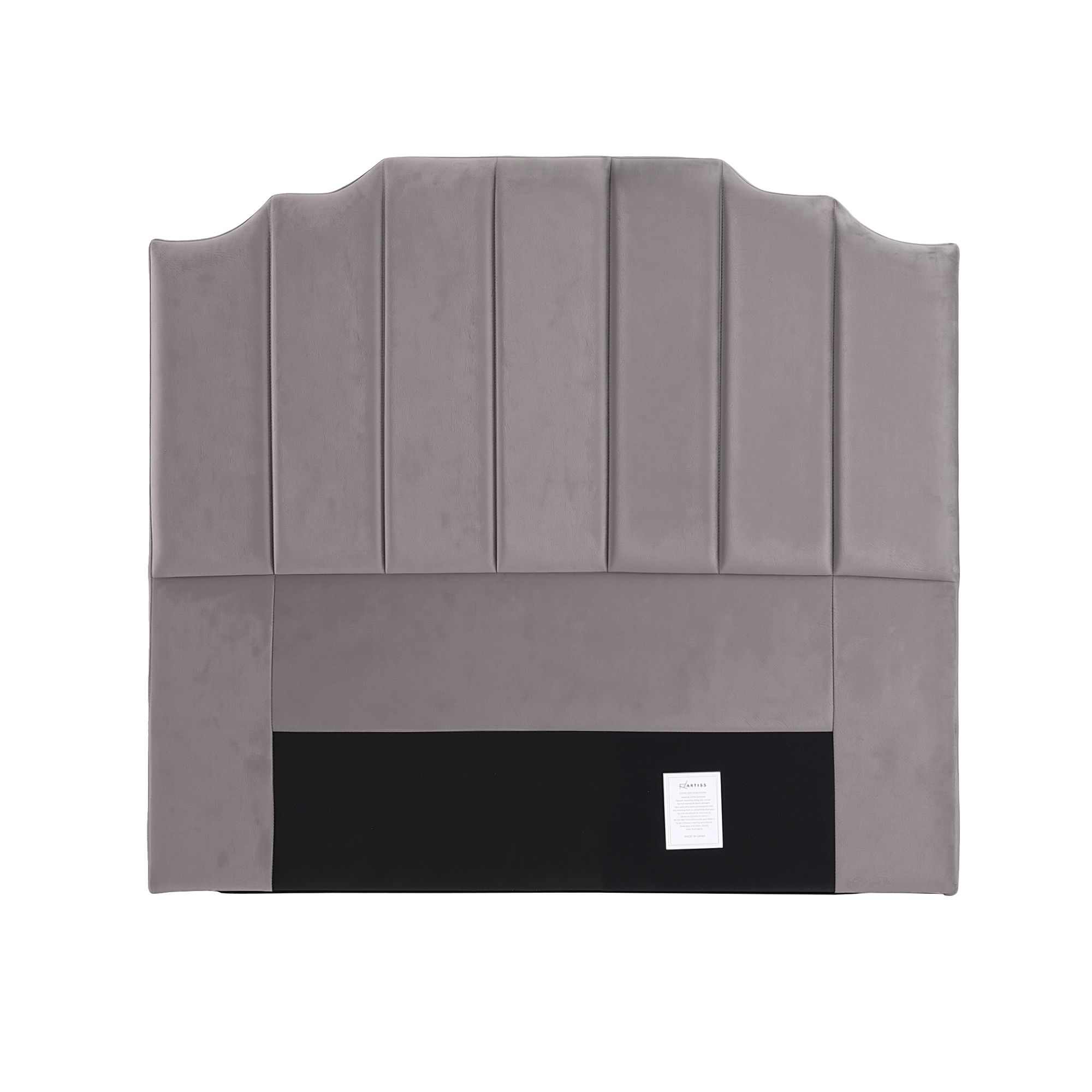 Artiss Bed Head Headboard Double Velvet 138CM - Grey - Image 3
