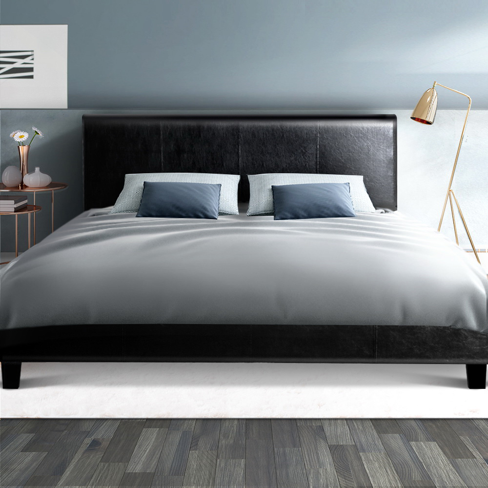 Artiss Bed Frame Double Size Black NEO - Image 7