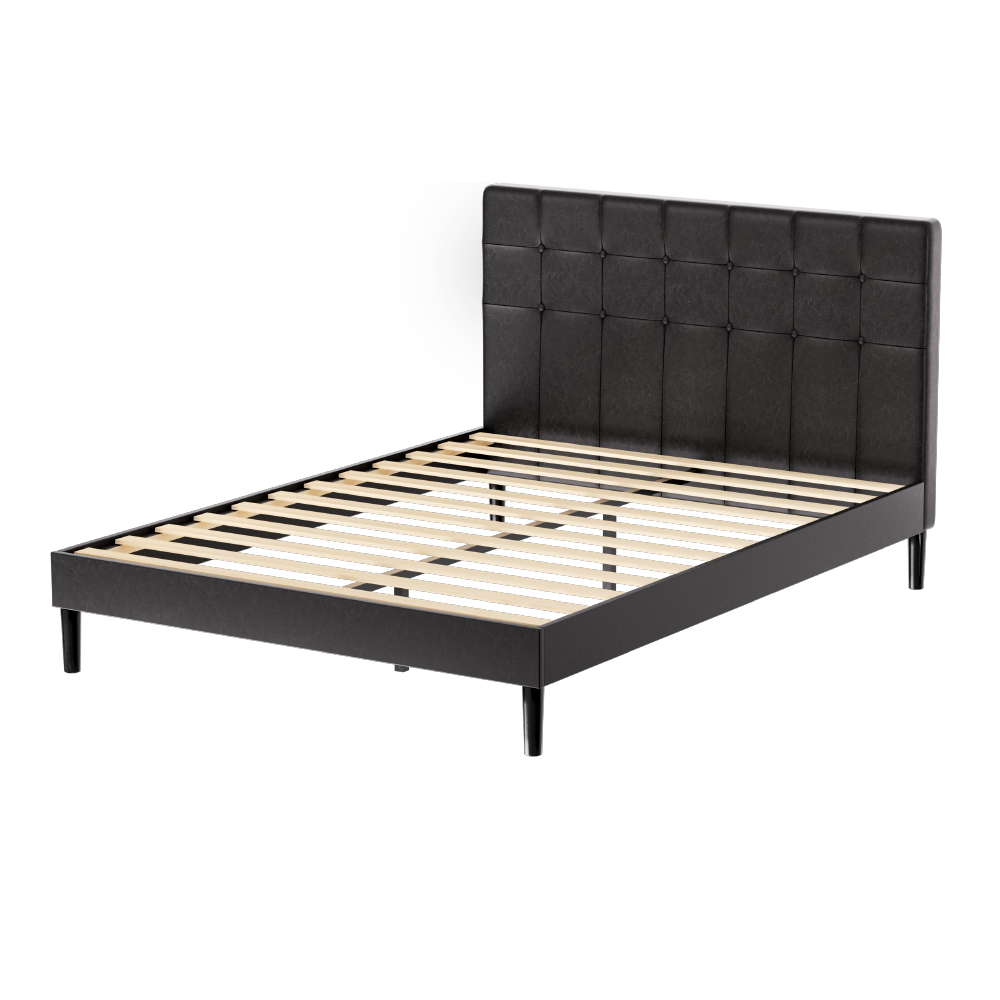 Artiss Bed Frame Double Size LED Black RAVI - Image 7