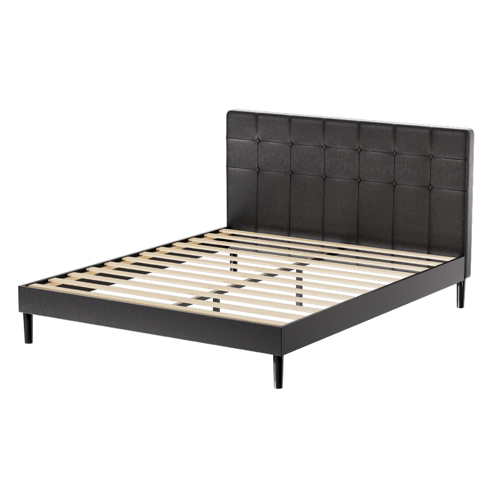 Artiss Bed Frame Queen Size LED Black RAVI - Image 7