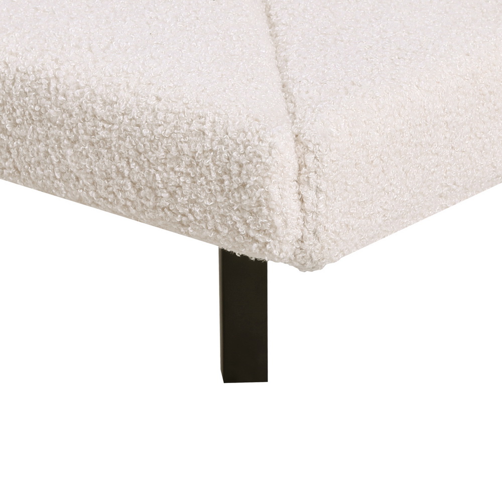 Artiss Bed Frame Queen Size Boucle Beige SASA - Image 4