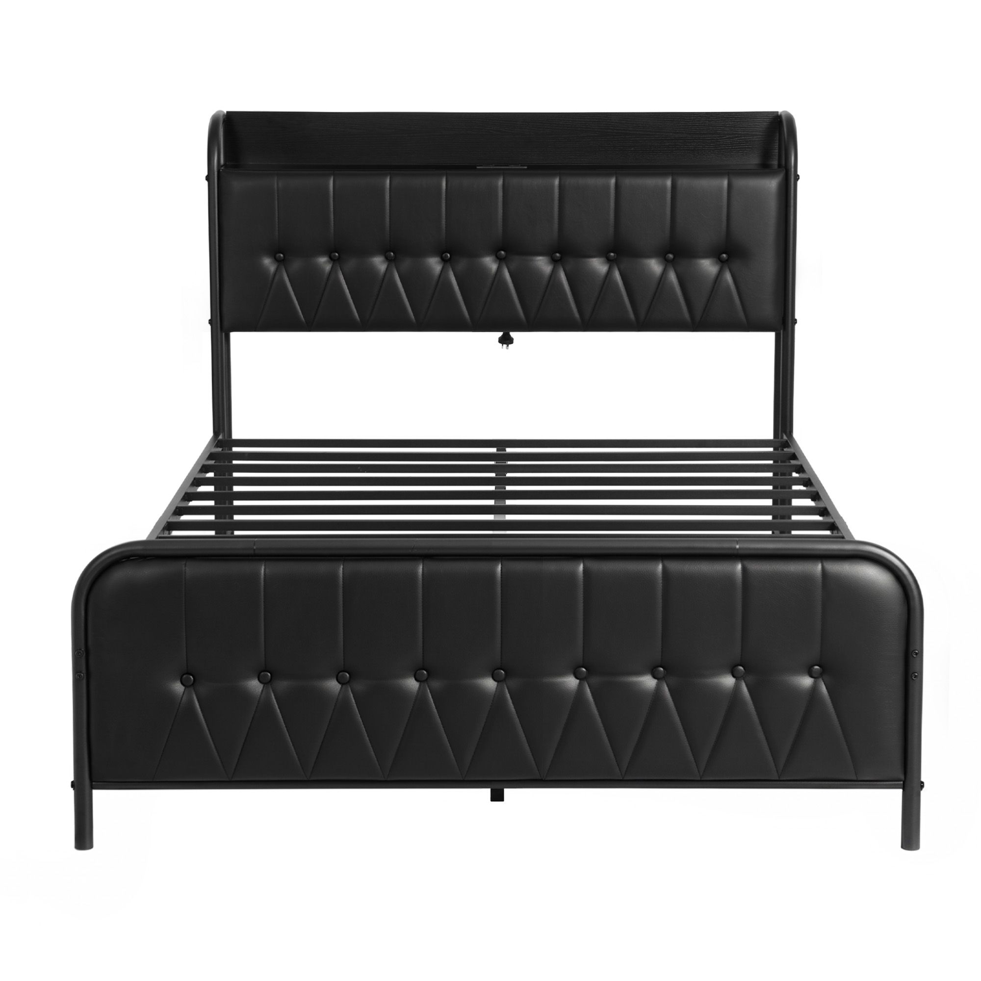 Artiss Queen Bed Frame with Storage Headboard SAA Certified Charging Station - Image 3