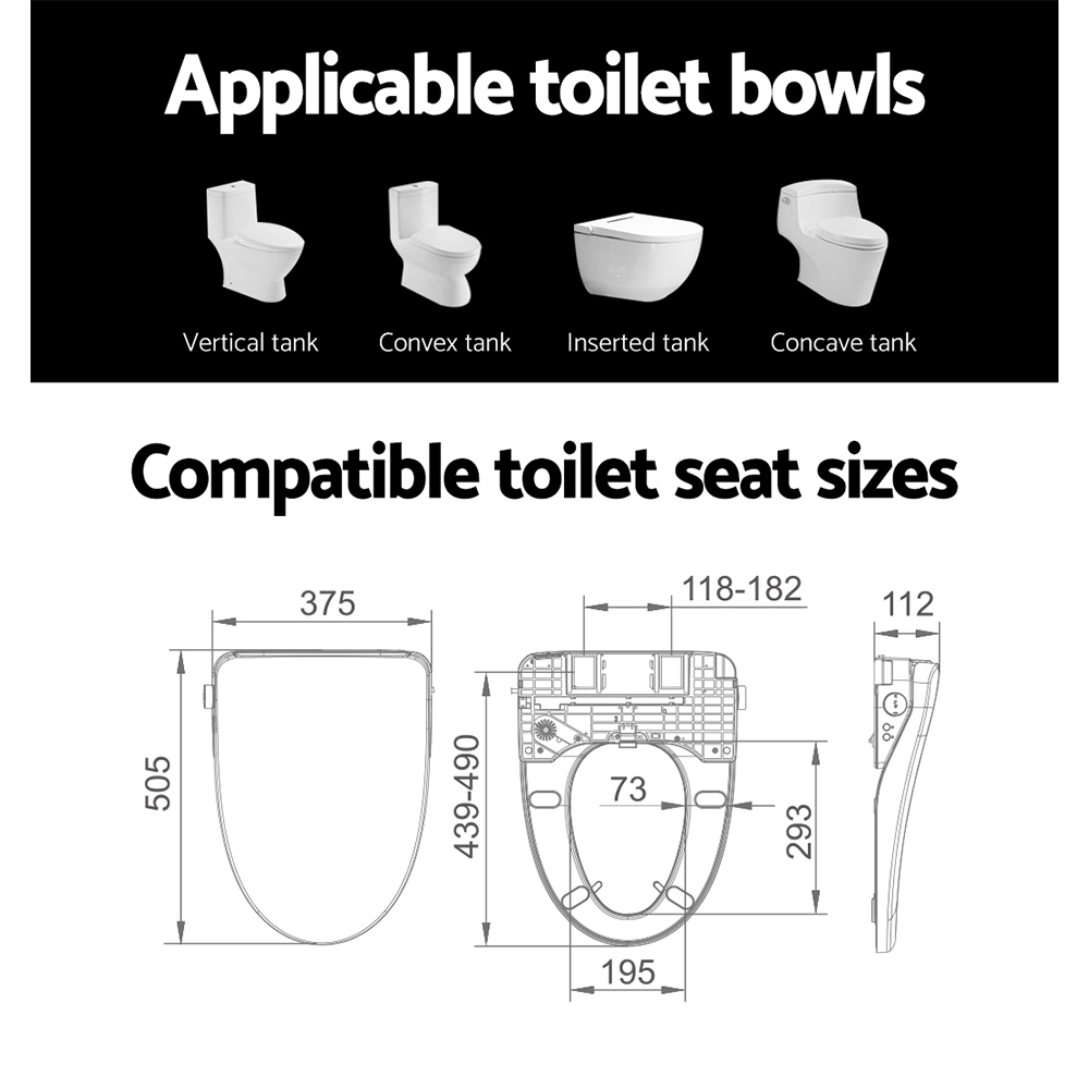 Cefito Bidet Electric Toilet Seat Cover Remote Control - Image 6