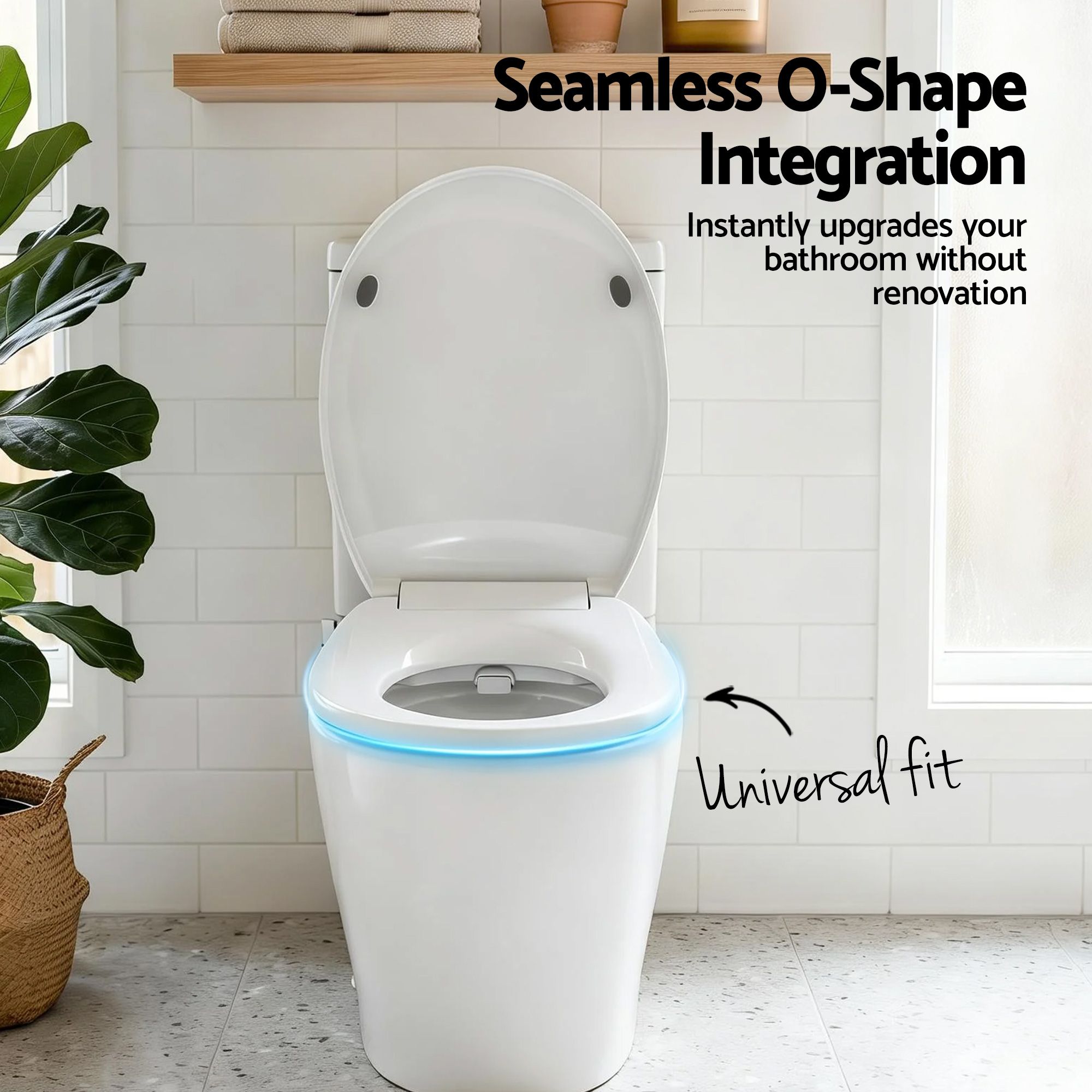 Cefito Non Electric Bidet Toilet Seat O-Shape Dual Nozzle Soft Close WaterMark DIY - Image 5