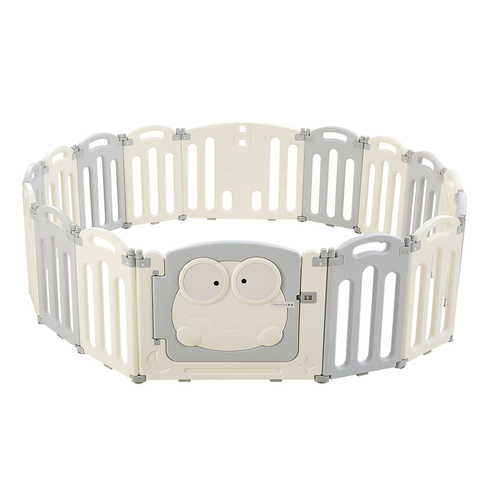 Keezi Baby Playpen 16 Panels Foldable Toddler Fence Safety Play Activity Centre - Image 3
