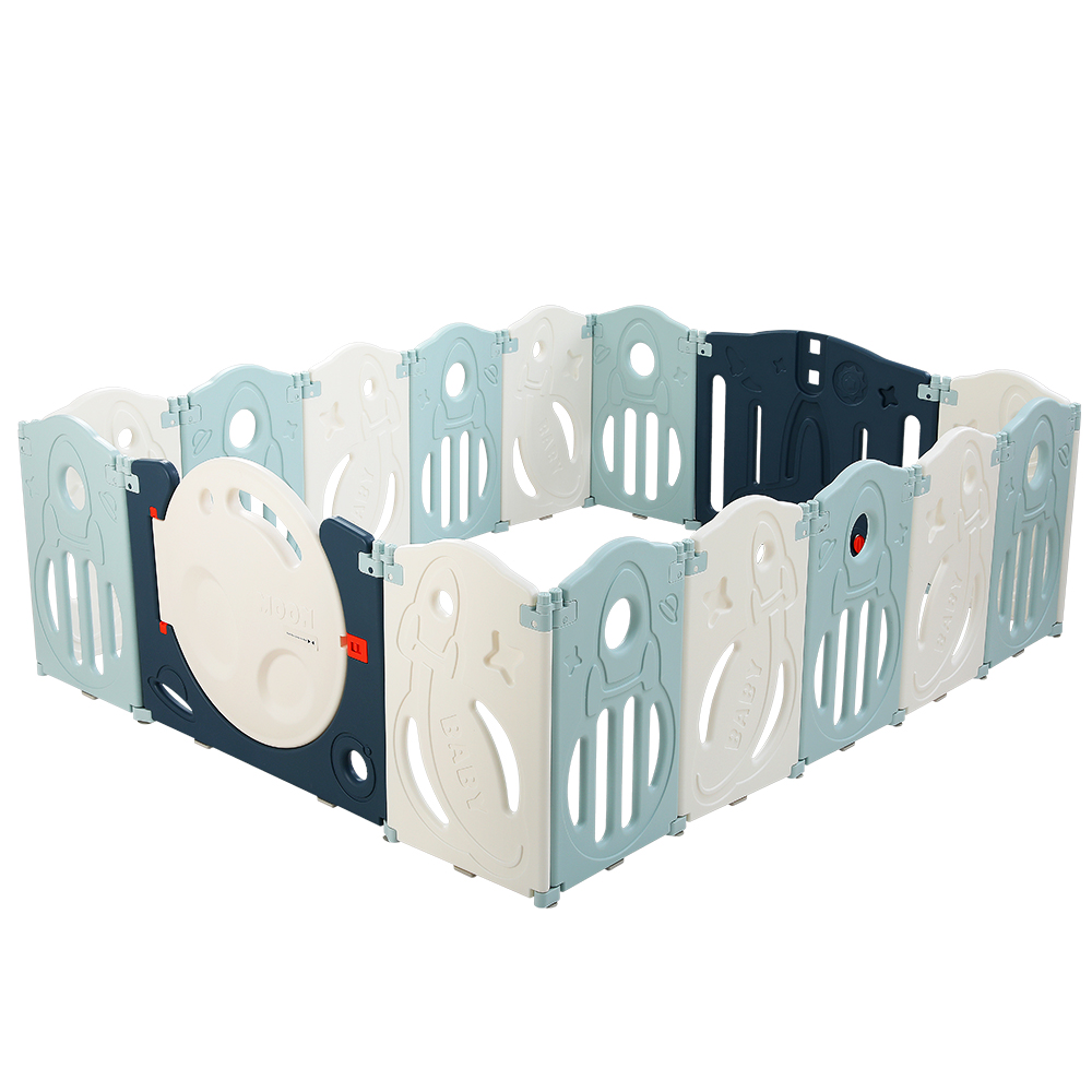 Keezi Baby Playpen 16 Panels Foldable Toddler Fence Safety Play Activity Barrier - Image 1