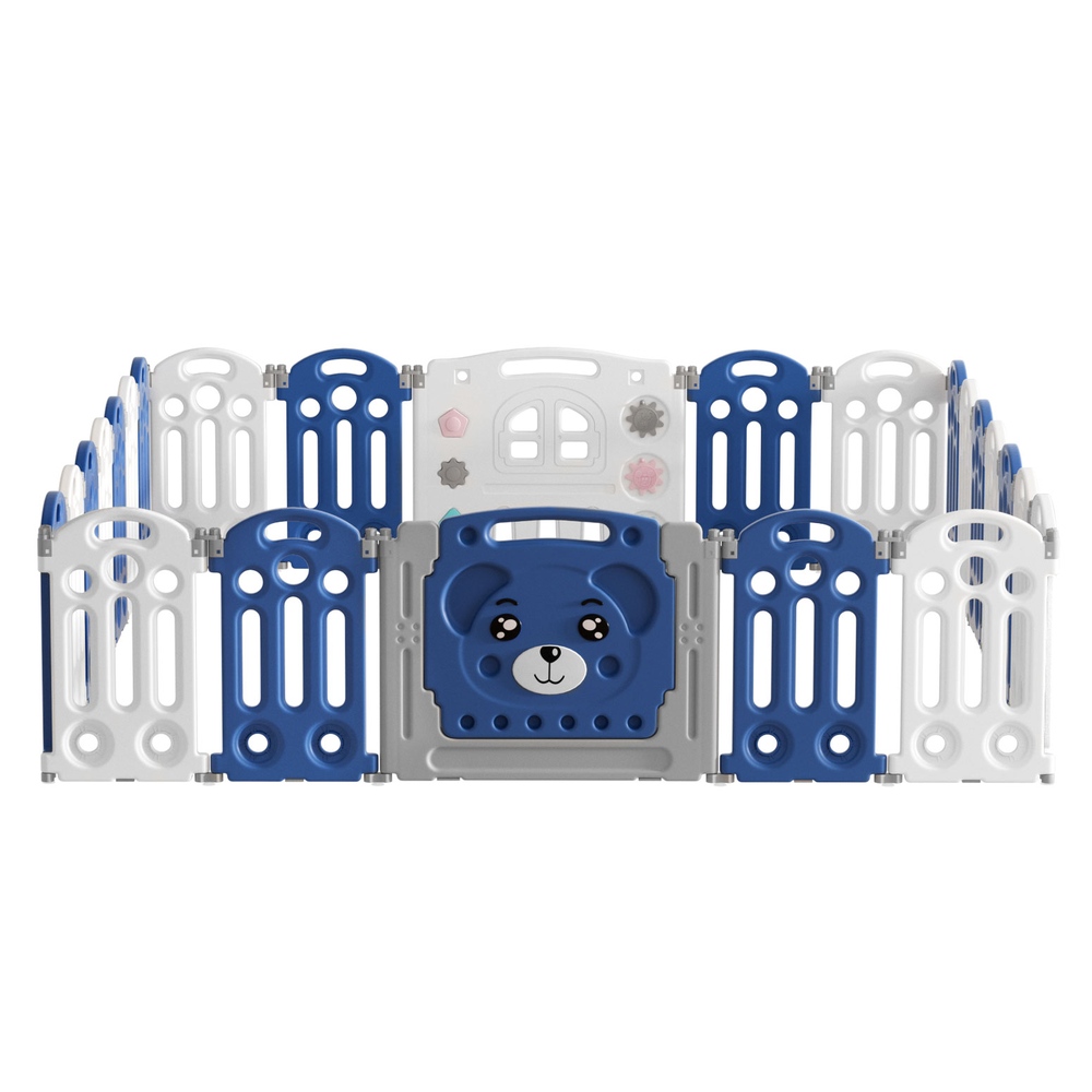 Keezi Kids Baby Playpen 24 Panels Safety Gate Toddler Fence Barrier Play Game - Image 3