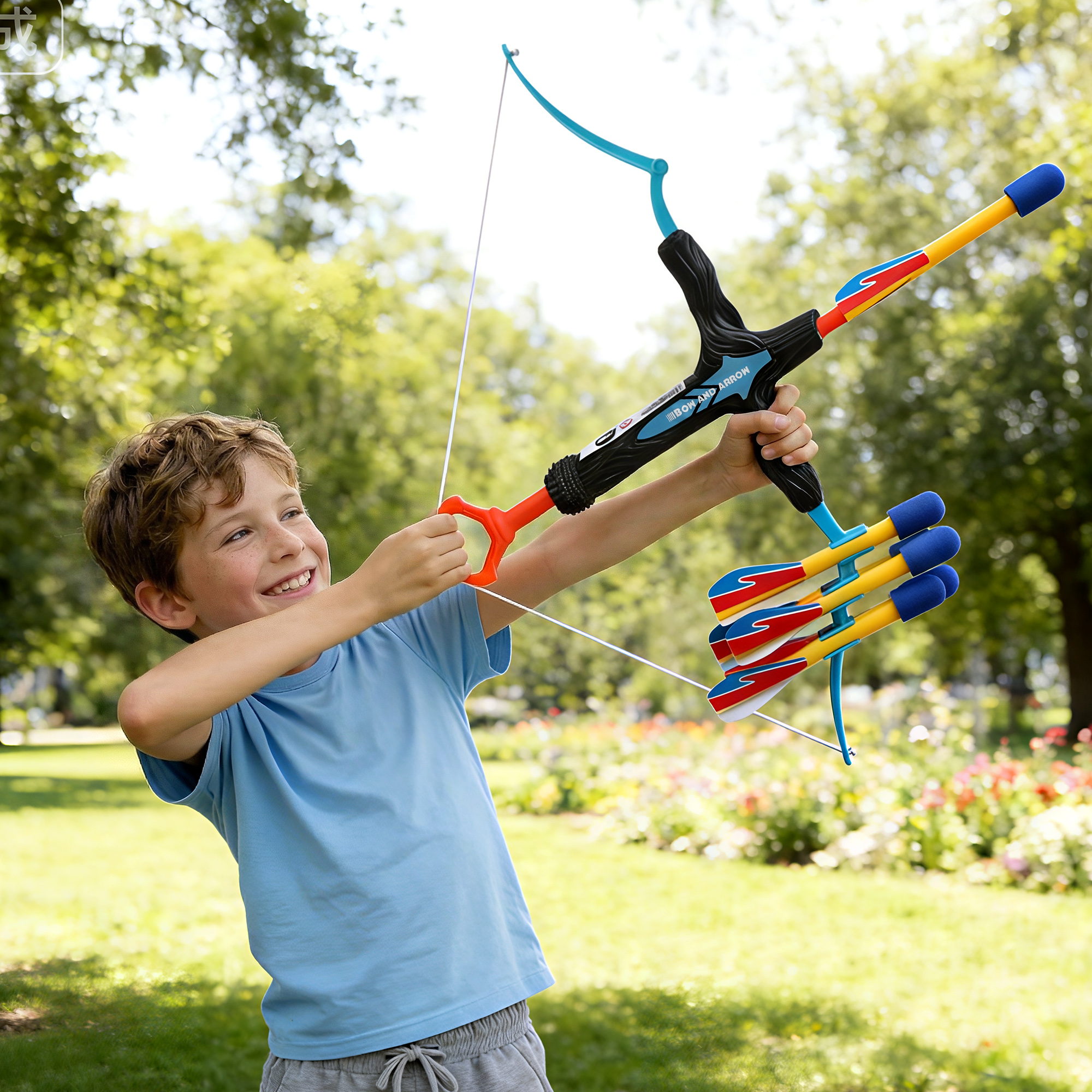Keezi Kids Bow and Arrow Set Outdoor Sport Game Archery Toys 6 Arrows Children Gifts - Image 1