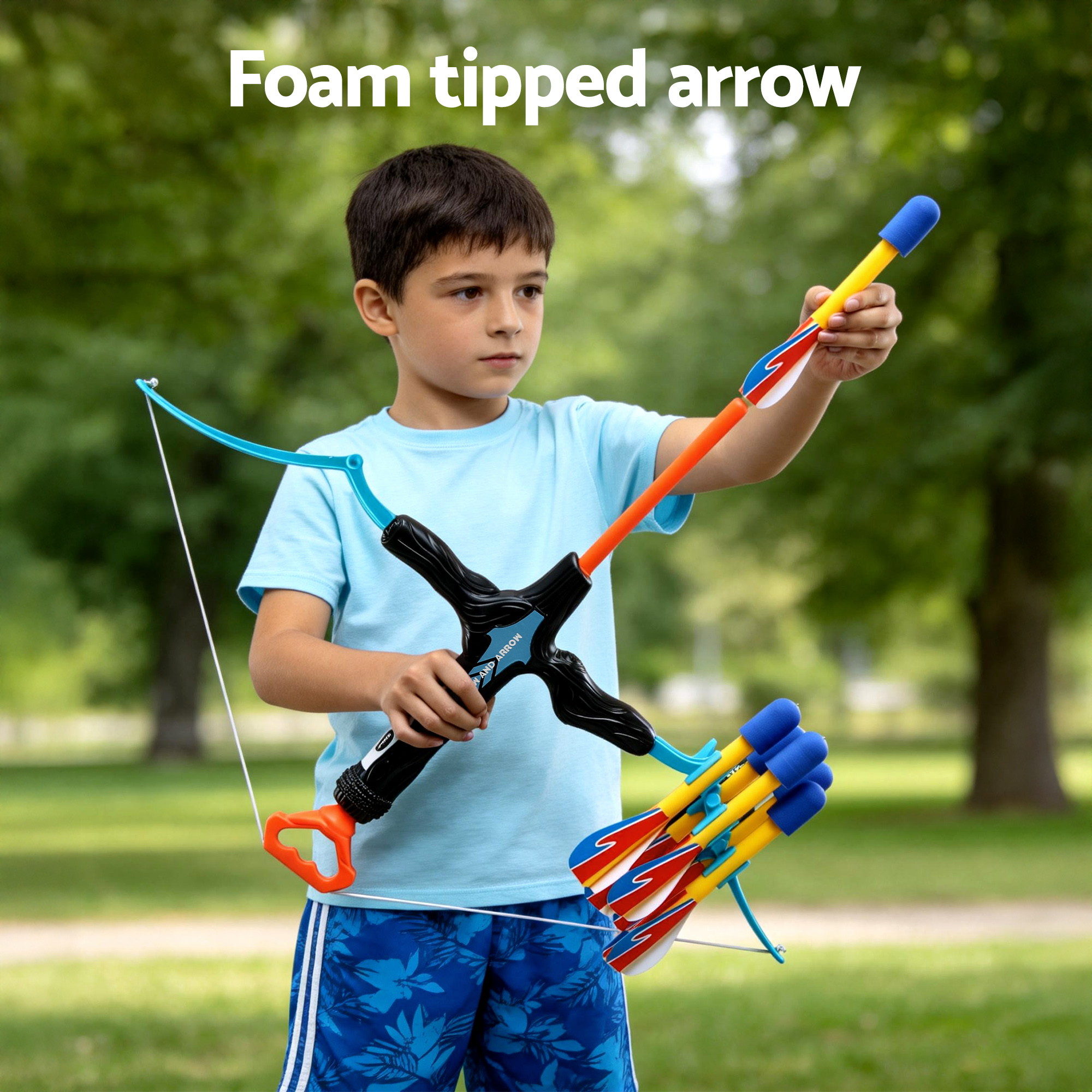 Keezi Kids Bow and Arrow Set Outdoor Sport Game Archery Toys 6 Arrows Children Gifts - Image 5
