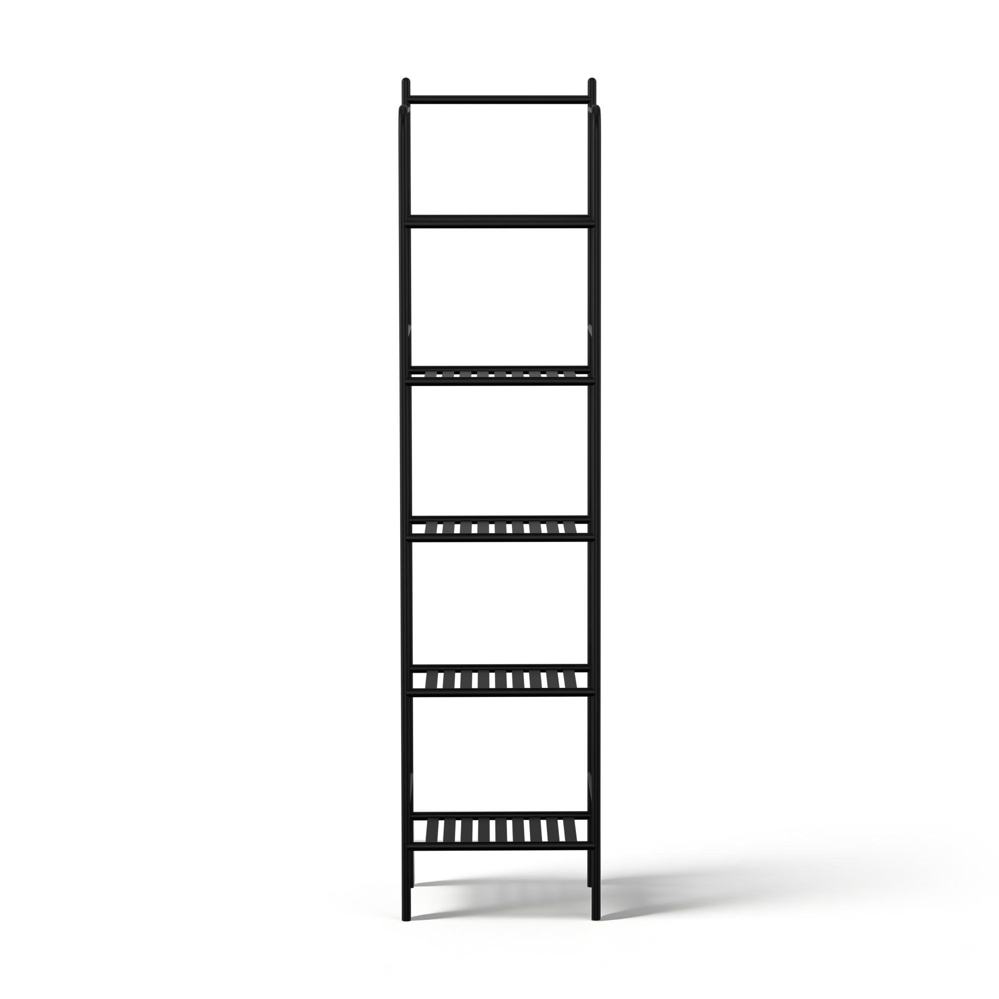 Artiss 2X Floor Standing Corner Shower Caddy 5 Tier Bathroom Organizer Black - Image 4