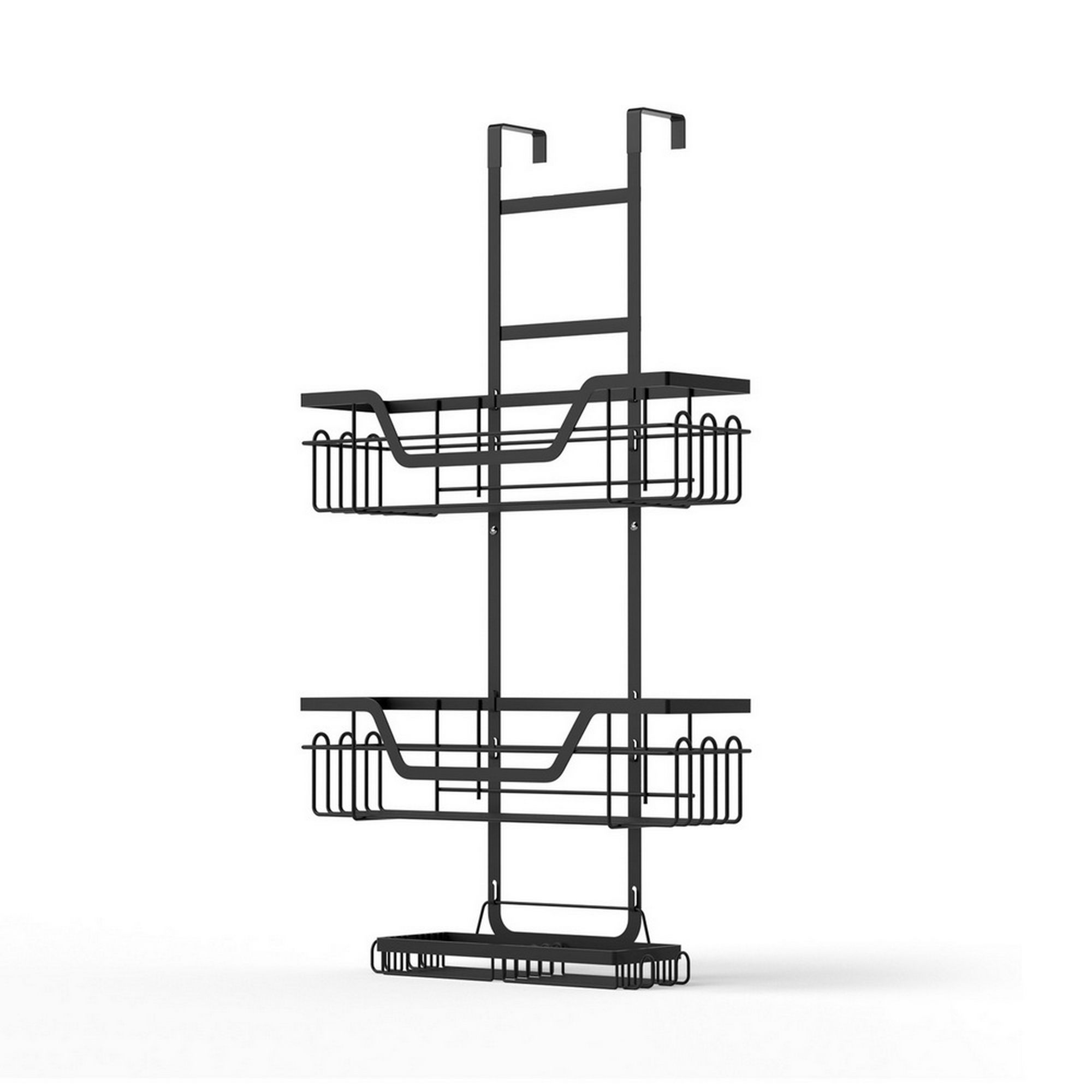 Artiss 2X 3 Tier Over The Door Shower Caddy Hanging Bathroom Storage Organizer - Image 1