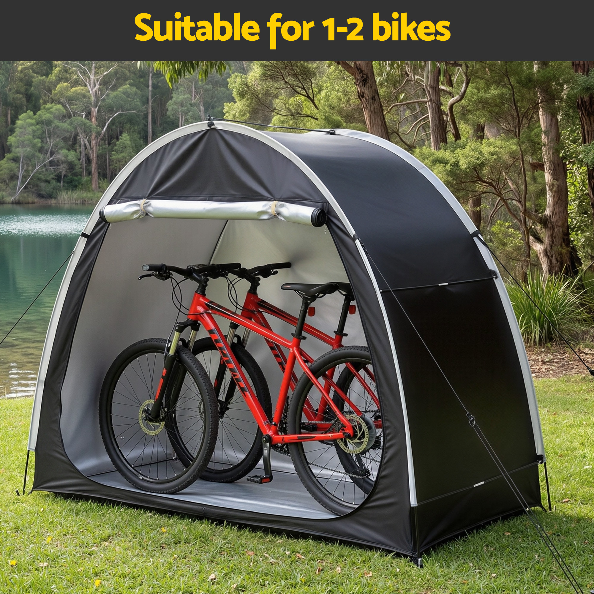 Giantz Bike Storage Tent Waterproof Outdoor UV Protection Shelter w/ Large Space - Image 4