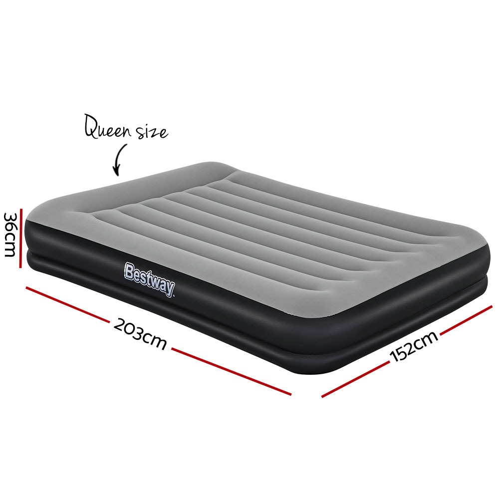 Bestway Air Bed Beds Mattress Premium Inflatable Built-in Pump Queen Size - Image 2
