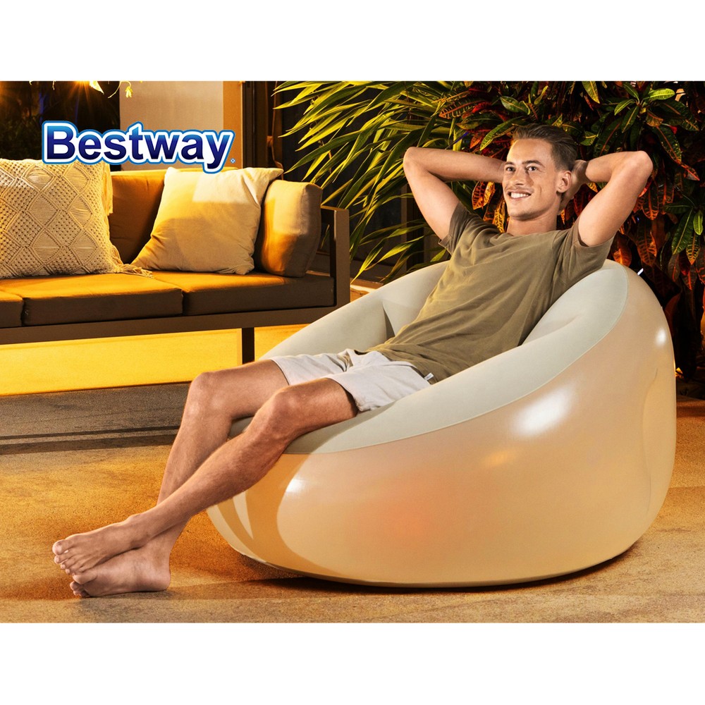 Bestway Inflatable Air Chair Sofa Lounge Seat LED Light - Image 6