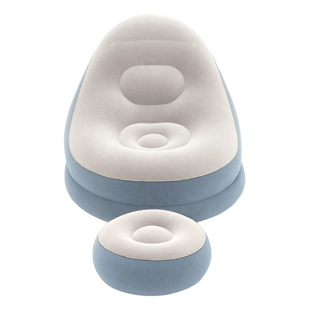 Bestway Inflatable Air Chair Seat Couch Lazy Sofa Lounge Ottoman Purple/Blue - Image 3