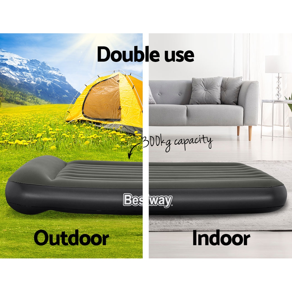 Bestway Air Mattress Double Inflatable Bed 30cm Airbed Grey - Image 4